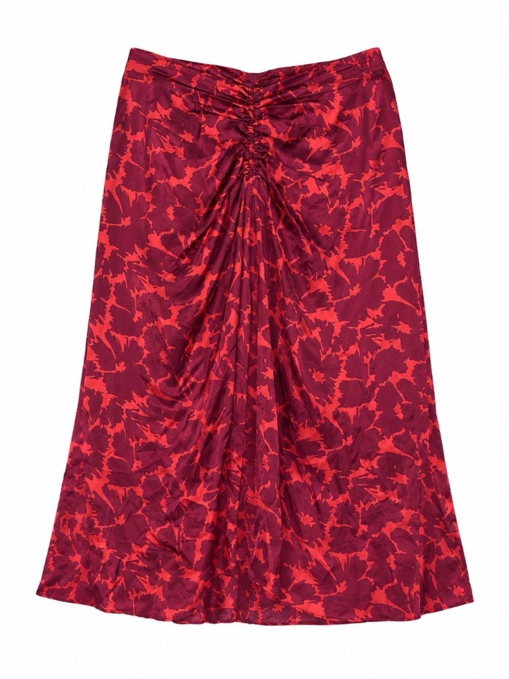 🆕 GAP • Floral • Ruched • Midi Skirt • Gathered Front • Size 14